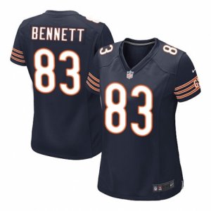 Women Nike Chicago Bears #83 Martellus Bennett Navy Blue Team Color NFL Jersey