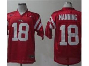 Ncaa Ole Miss Rebels Achie Manning #18 Red College Football Jerseys