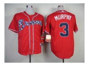 mlb jerseys atlanta braves #3 murphy red[2014 new]