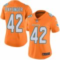 Women's Nike Miami Dolphins #42 Spencer Paysinger Limited Orange Rush NFL Jersey