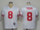 nfl san francisco 49ers #8 young m&n white 1994