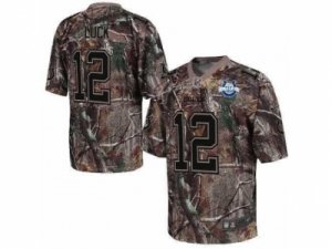 Nike Indianapolis Colts #12 Andrew Luck Camo Jerseys(Elite 30th Seasons Patch)