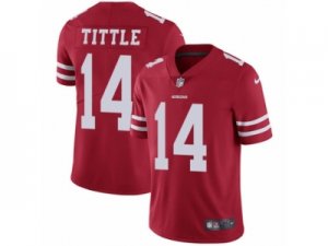 Mens Nike San Francisco 49ers #14 Y.A. Tittle Vapor Untouchable Limited Red Team Color NFL Jersey