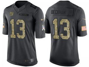 Nike New York Giants #13 Odell Beckham Jr Mens Stitched Black NFL Salute to Service Limited Jerseys