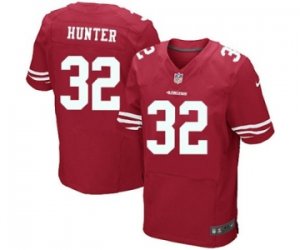 Men\'s Nike San Francisco 49ers #32 Kendall Hunter Elite Red Team Color NFL Jersey