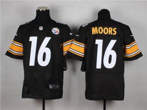 Nike NFL Pittsburgh Steelers #16 moors black jerseys[Elite]