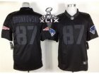 2015 Super Bowl XLIX Nike NFL New England Patriots #87 Rob Gronkowski Black Jerseys(Impact Limited)