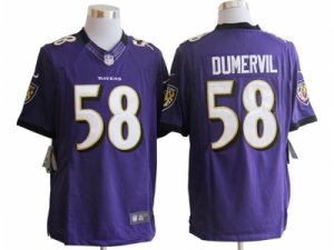 Nike NFL Baltimore Ravens #58 Elvis Dumervil purple Jerseys(Limited)