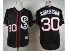 MLB Chicago White Sox #30 David Robertson Black New Cool Base Stitched Baseball jerseys