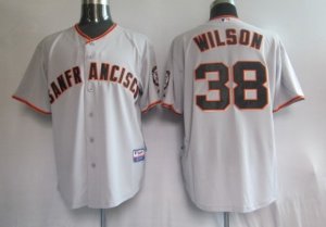 MLB Jerseys San Francisco Giants 38# Wilson Grey