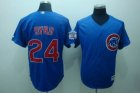 mlb chicago cubs #24 byrd blue