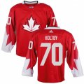 Men Adidas Team Canada #70 Braden Holtby Red 2016 World Cup Ice Hockey Jersey