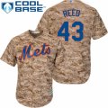 Men's Majestic New York Mets #43 Addison Reed Replica Camo Alternate Cool Base MLB Jersey