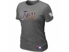 Women Detroit Tigers Nike D.Grey Short Sleeve Practice T-Shirt