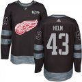 Detroit Red Wings #43 Darren Helm Black 1917-2017 100th Anniversary Stitched NHL Jersey