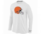 Nike Cleveland Browns Logo Long Sleeve T-Shirt WHITE