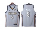 Cavaliers #9 Dwyane Wade Gray Nike City Edition Authentic Jersey