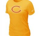 Women Chicago Bears Yellow T-Shirts