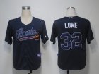 MLB Atlanta Braves #32 Lowe Blue[Cool Base]