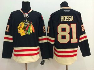 NHL chicago blackhawks #81 Marian Hossa black jerseys(2015 new classic)