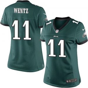 Women Nike Philadelphia Eagles #11 Carson Wentz Midnight Green Team Color Stitched NFL New Limited Jersey