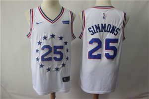 76ers #25 Ben Simmons White 2018-19 Earned Edition Nike Swingman Jersey