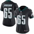 Women's Nike Philadelphia Eagles #65 Lane Johnson Limited Black Rush NFL Jersey