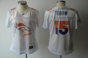 women nfl denver broncos #15 tebow white[2011 fem fan]