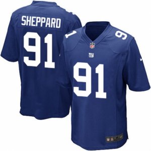 Men\'s Nike New York Giants #91 Kelvin Sheppard Game Royal Blue Team Color NFL Jersey