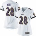 Women's Nike Baltimore Ravens #28 Terrance West Limited White NFL Jersey