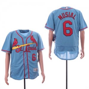 Cardinals #6 Stan Musial Light Blue Flexbase Jersey