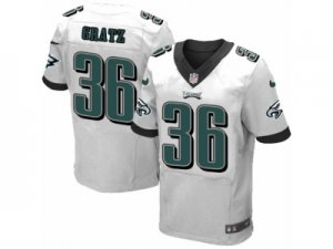 Mens Nike Philadelphia Eagles #36 Dwayne Gratz Elite White NFL Jersey