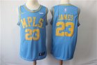 Lakers #23 Lebron James Light Blue Nike Swingman Jersey