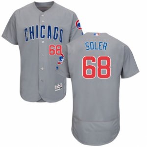 Men\'s Majestic Chicago Cubs #68 Jorge Soler Grey Flexbase Authentic Collection MLB Jersey