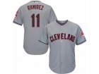 Youth Majestic Cleveland Indians #11 Jose Ramirez Authentic Grey Road Cool Base MLB Jersey