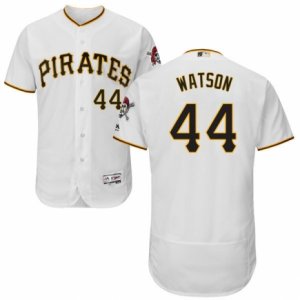 Men\'s Majestic Pittsburgh Pirates #44 Tony Watson White Flexbase Authentic Collection MLB Jersey
