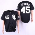 White Sox #45 Michael Jordan Black Cooperstown Collection Jersey