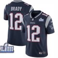 Nike Patriots #12 Tom Brady Navy 2019 Super Bowl LIII Vapor Untouchable Limited Jersey
