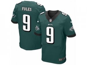 Mens Nike Philadelphia Eagles #9 Nick Foles Elite Midnight Green Team Color NFL Jersey