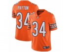 Mens Nike Chicago Bears #34 Walter Payton Vapor Untouchable Limited Orange Rush NFL Jersey