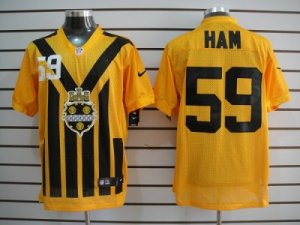 Nike NFL pittsburgh steelers #59 ham throwback yellow-black 1933