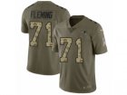 Men Nike New England Patriots #71 Cameron Fleming Limited Olive Camo 2017 Salute to Service NFL Jersey