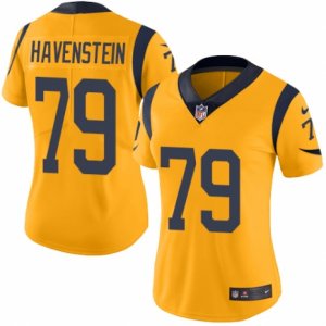Women\'s Nike Los Angeles Rams #79 Rob Havenstein Limited Gold Rush NFL Jersey