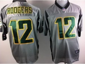 Nike NFL Green Bay Packers #12 Aaron Rodgers Grey Shadow Jerseys