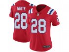 Women Nike New England Patriots #28 James White Vapor Untouchable Limited Red Alternate NFL Jersey