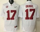 Alabama Crimson Tide #17 Kenyan Drake White Limited Stitched NCAA Jersey