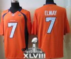 Nike Denver Broncos #7 John Elway Orange Team Color Super Bowl XLVIII NFL Limited Jersey