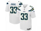 Mens Nike Los Angeles Chargers #33 Rayshawn Jenkins Elite White NFL Jersey