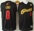 NBA Cleveland Cavaliers #0 Kevin Love Black(Red No.) Fashion The Finals Patch Stitched Jerseys