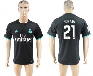 2017-18 Real Madrid 21 MORATA Away Thailand Soccer Jersey